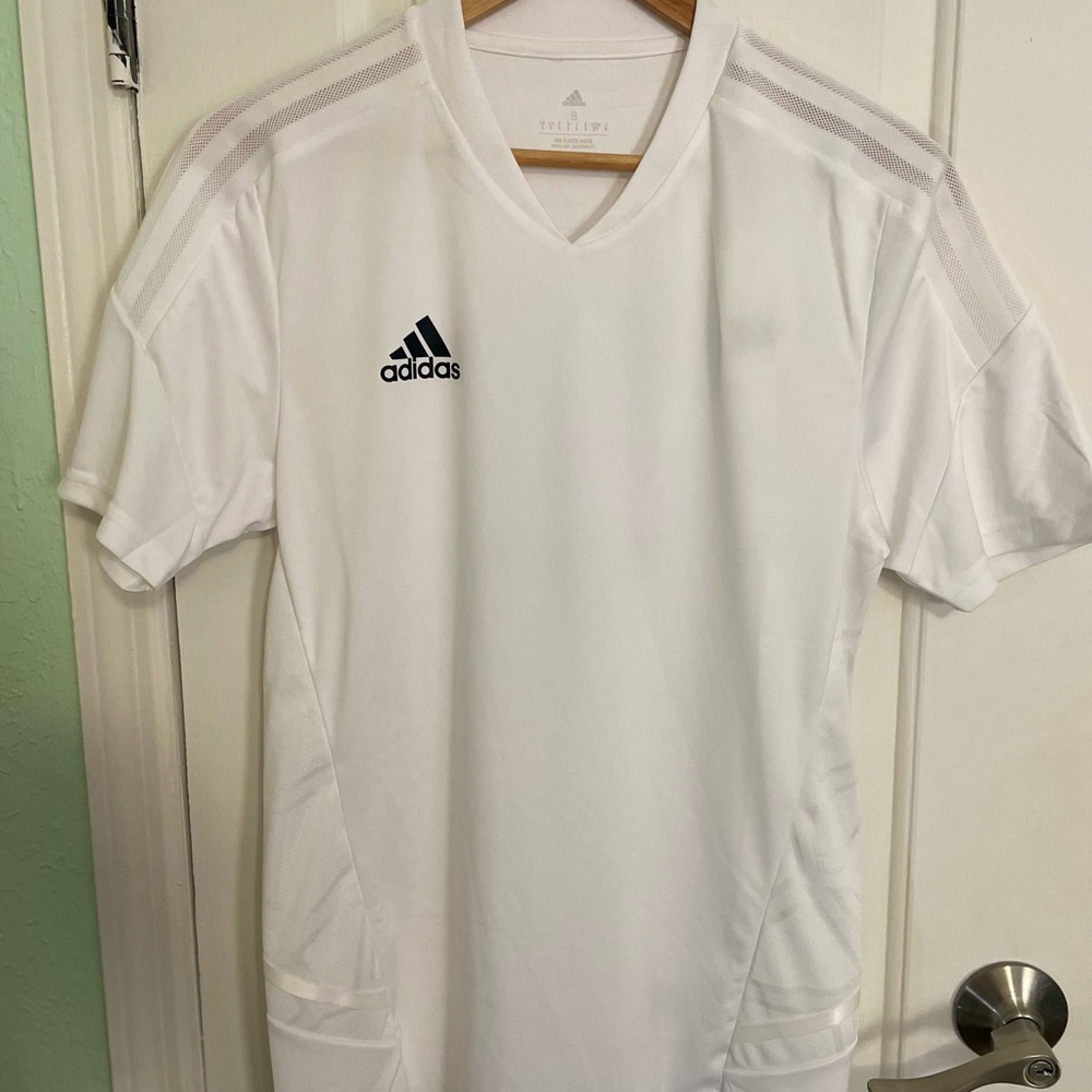 Adidas Aeroready || White Soccer Jerseys with Custom Numbers